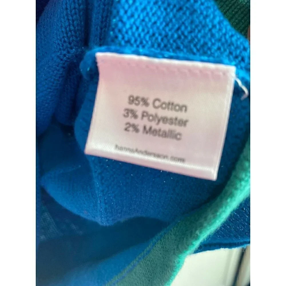 140 Hanna Andersson‎ Scalloped Sweater Dress Blue